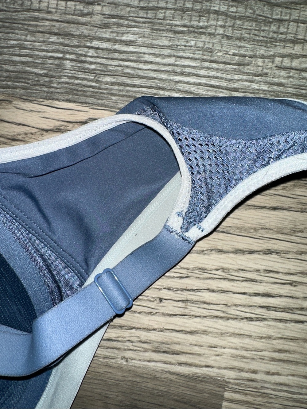 Wacoal contour underwire convertible Sports Bra blue with gray Trim size 40DD - Picture 9 of 14